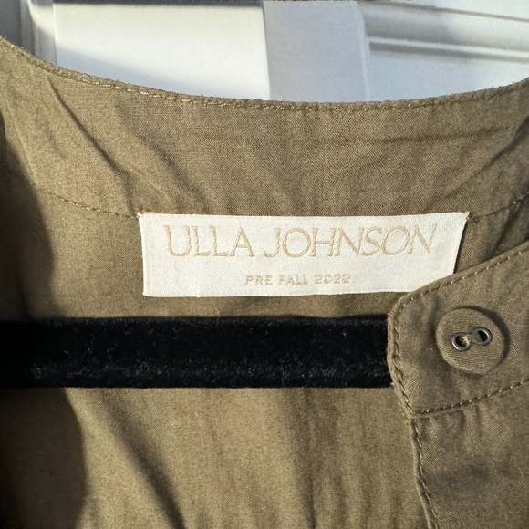 Ulla Johnson Charlie Midi Dress in Army Green Cotton - 8 - Picture 5 of 7